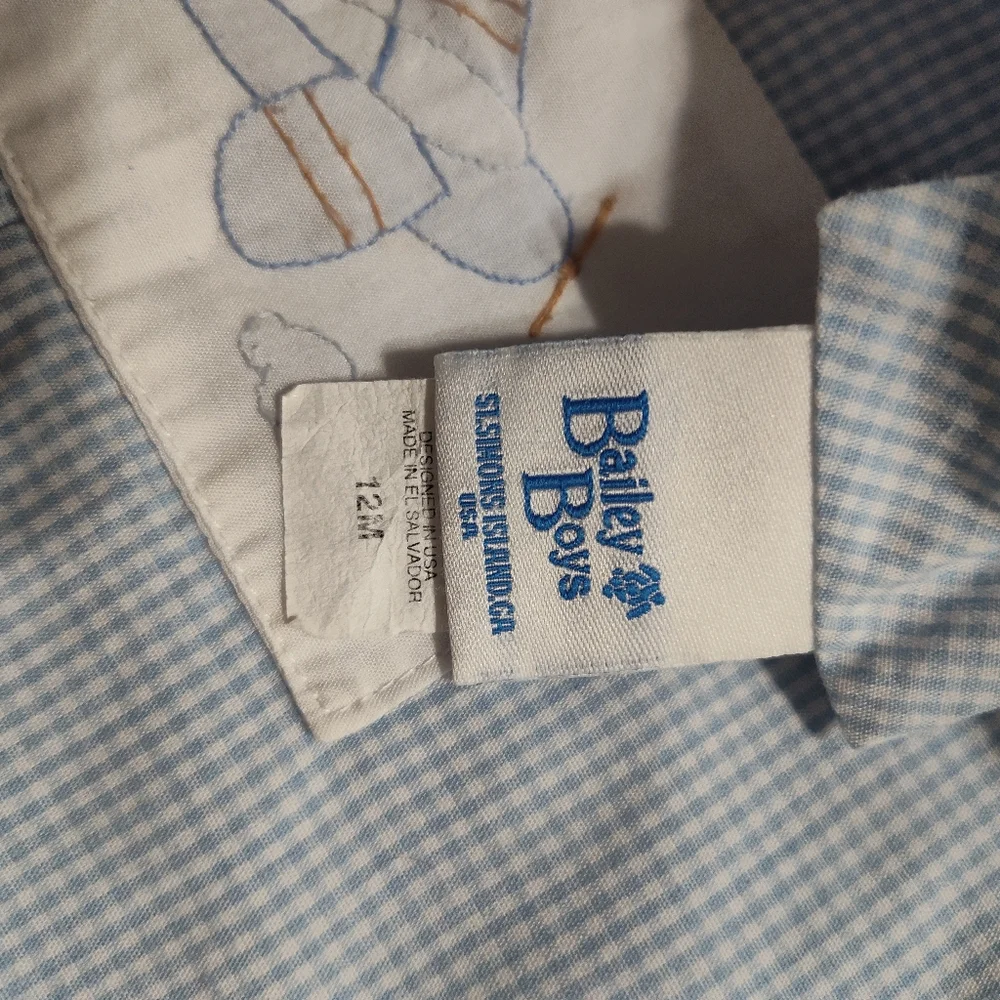 Bailey boys airplane Jon Jon romper 12m - Picture 3 of 3